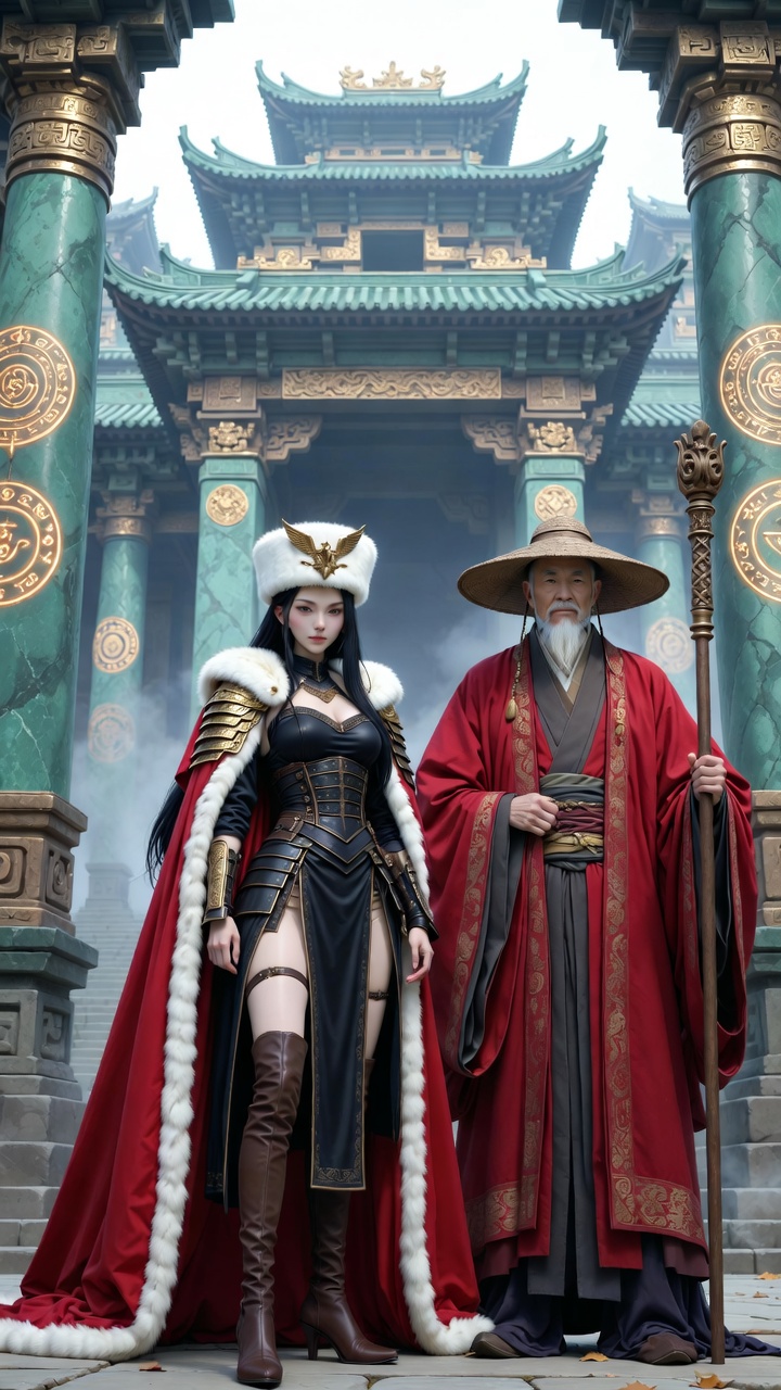 Imperial Empress and Ancient Master in Jade Temple