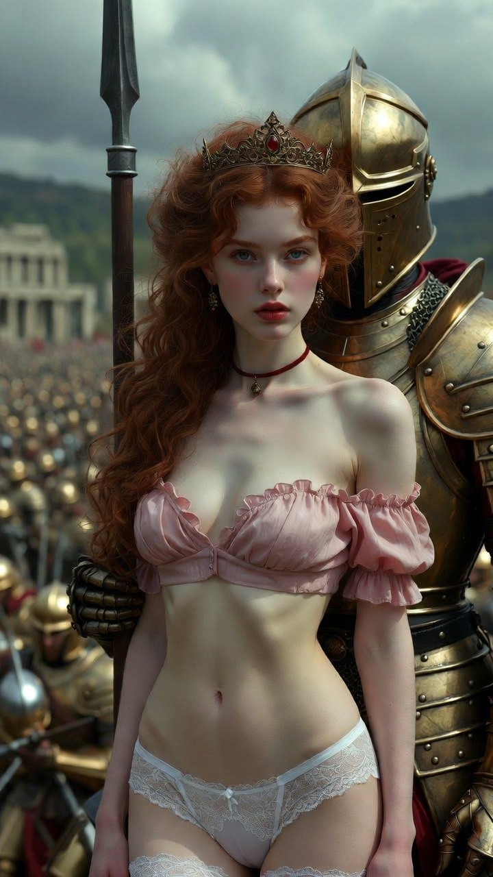 Golden Knight and Crimson Queen Battlefield Fantasy