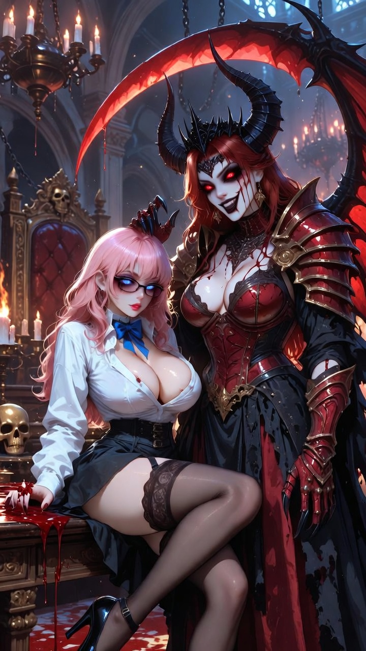 Pink Corruption and Crimson Demon Queen