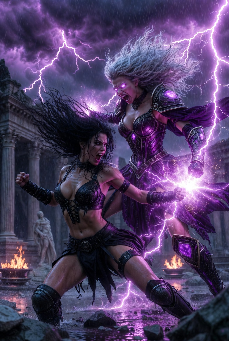 Thunderstorm Duel: Dark Sorceress vs Lightning Warrior