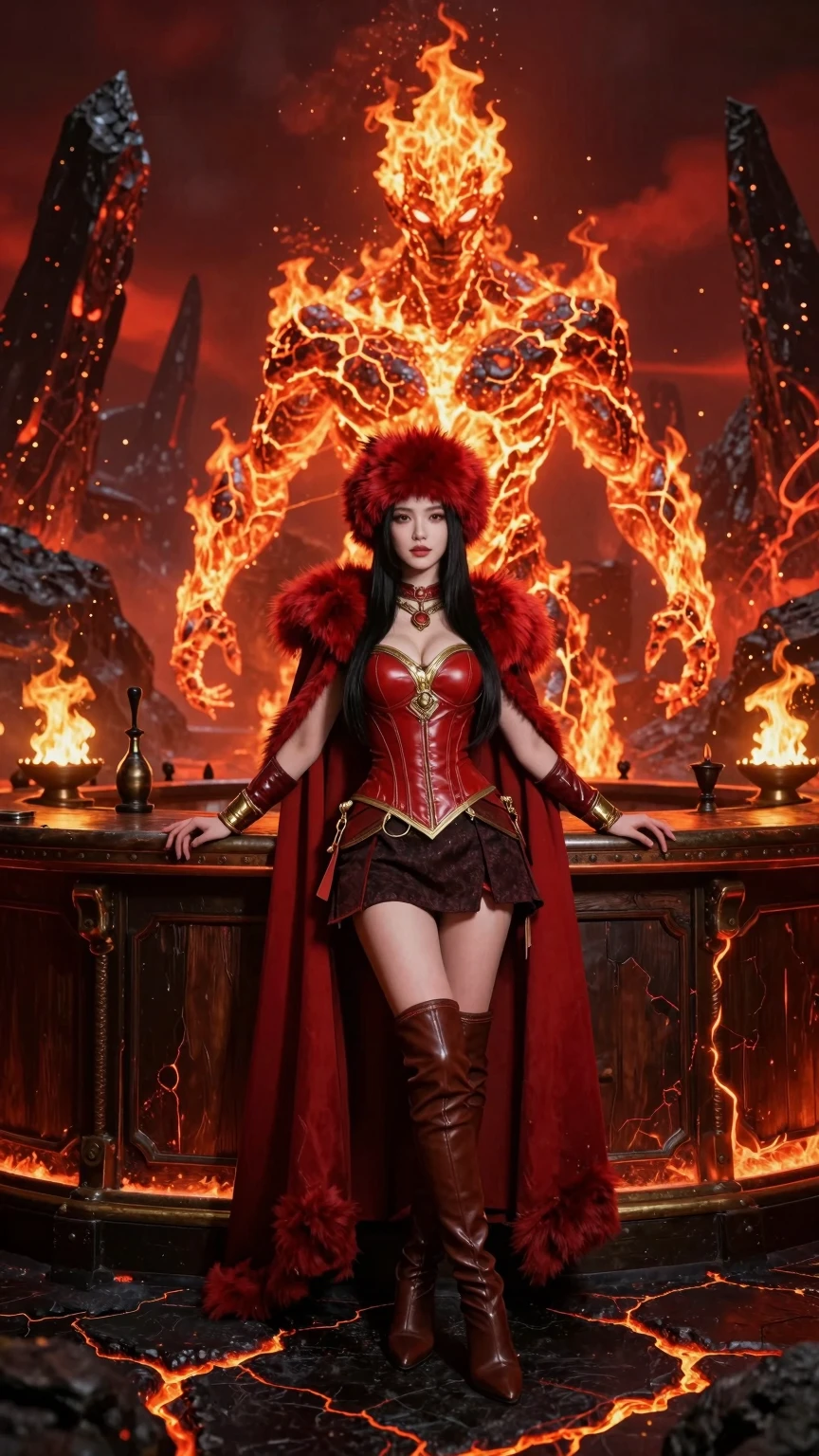 Infernal Queen and Her Living Fire Guardian